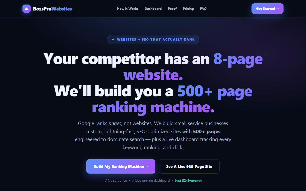 The website we build and rank for you